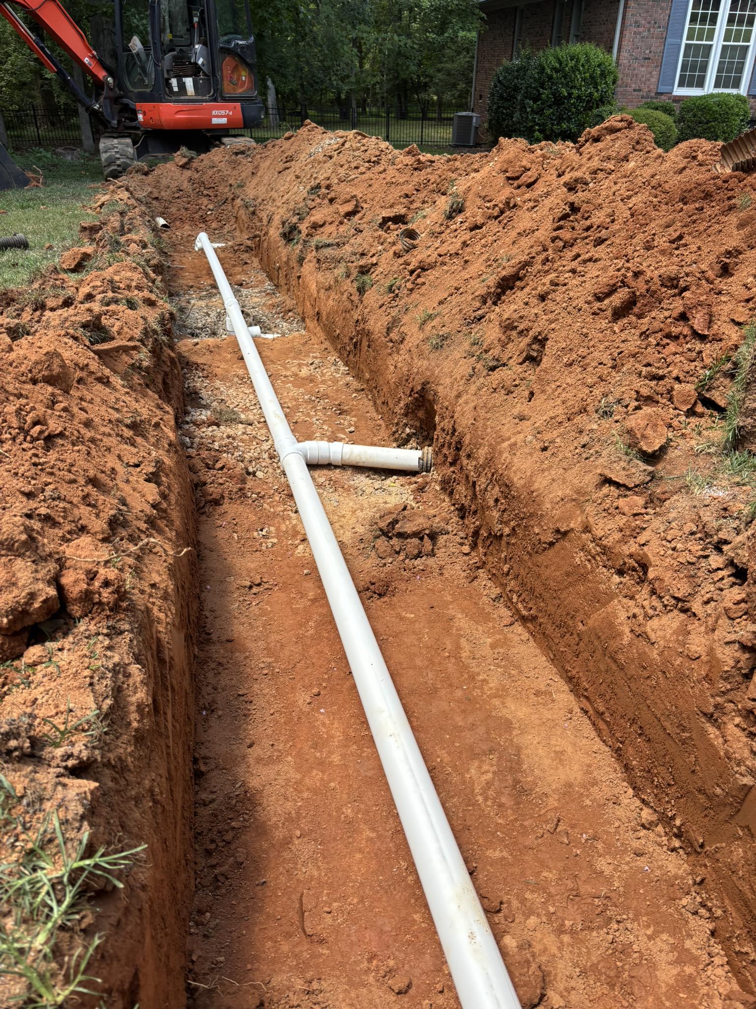 Sewer line installation